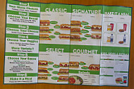 Subway menu