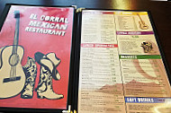 El Corral Mexican menu
