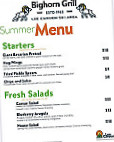Bighorn Grill menu