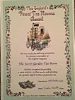 The Secret Garden Tea Room menu