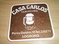 Casa Carlos menu