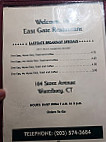 East Gate Luncheonette menu