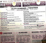 Kris And Kate's Ice Cream menu