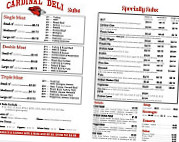 Cardinal Deli menu