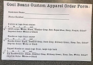 Cool Beans menu