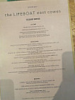 The Lifeboat menu