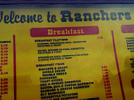 Ranchers Roast Beef menu
