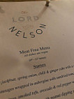 The Lord Nelson menu