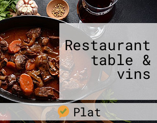 Restaurant table & vins