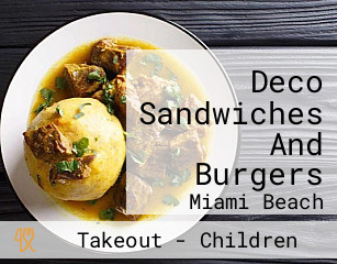 Deco Sandwiches And Burgers