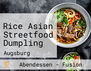Rice Asian Streetfood Dumpling