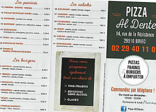 Pizza Al Dente Pizzas à Emporter Briec
