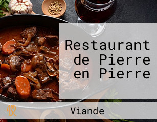 Restaurant de Pierre en Pierre