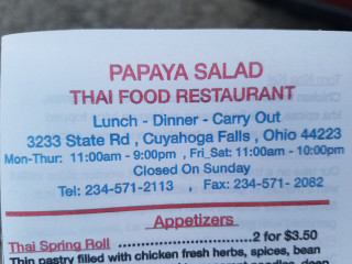 Papaya Salad Thai Food