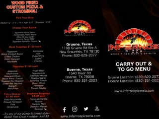 Inferno's Wood Fired Oven Spirits Boerne
