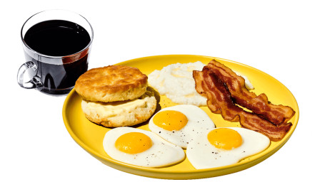 3 Egg Breakfast Plate Combo