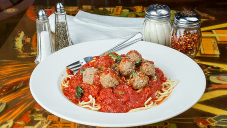 Spaghetti With Sal’s Signature Meatball