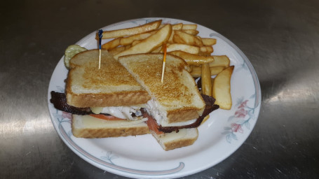 Turkey, Bacon, Tomato Melted Swiss Sandwich