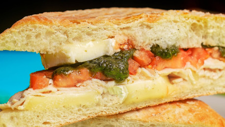 Turkey, Mozzarella, Tomato Pesto Grilled Sandwich