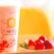 Strawberry yogurt shake with crystal boba