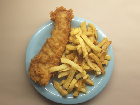 Large Haddock And Chips Box.