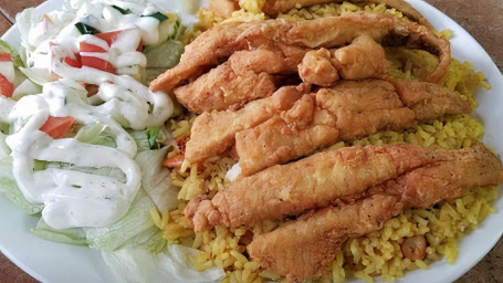 Whiting Fish Over Rice Salad