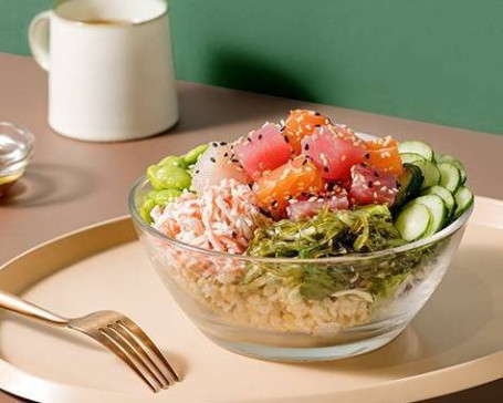 Zì Xuǎn Bō Qí Hán Yī Fèn Dàn Bái Zhì Customized Poke Bowl