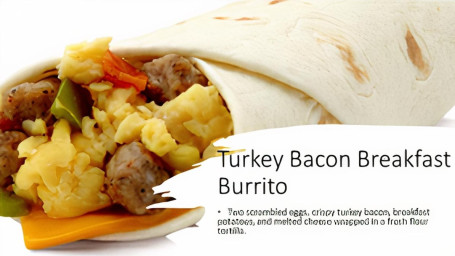 Burrito Na Śniadanie Z Bekonem I Indykiem