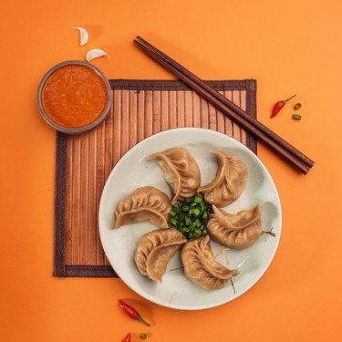 Whole Wheat Veg Momos With Chilli Dip
