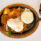 Steak With Creole Sauce 2 Fried Eggs