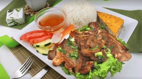Bd1. Bbq Pork Chop W Rice Shāo Zhū Bā Fàn Cơm Sườn Nướng