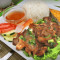 BD1. BBQ Pork Chop w Rice shāo zhū bā fàn Cơm sườn nướng