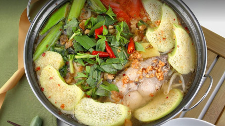 So1. Hot Sour Soup W Shrimp Yuè Shì Yú Suān Tāngyú、 Xiā Canh Chua Tôm