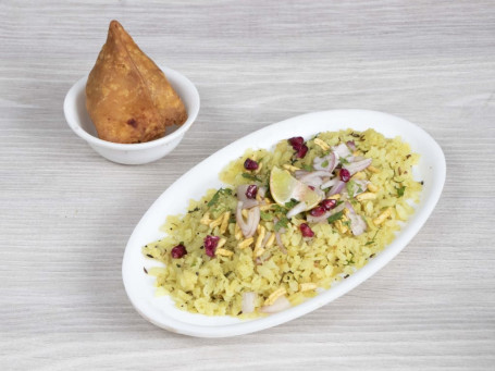 Indori Poha Samosa Combo