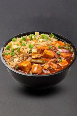 Schezwan Paneer With Choice Of Rice Bowl