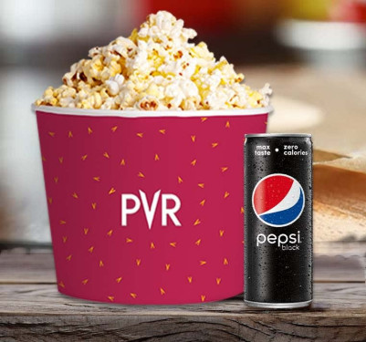 Popcorn Solony Duża Czarna Puszka Pepsi