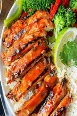 Grilled Chicken With Parsley Butter Rice