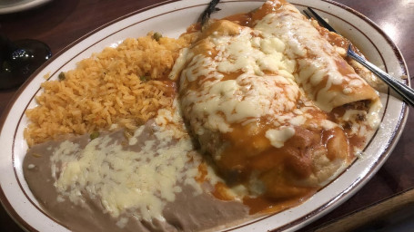 4. Chile Relleno, Enchilada, Rice Beans