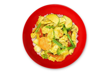 Yellow Coconut Curry Rice Bowl