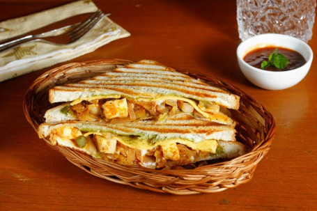 Double Omelette Paneer Cheese Grilled Sandwich
