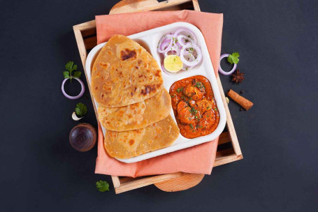 Smoked Butter Chicken And Paratha Lunchbox