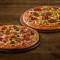 To Fyldte-Ikke-Vegetabilske Medium Pizzakombinationer.