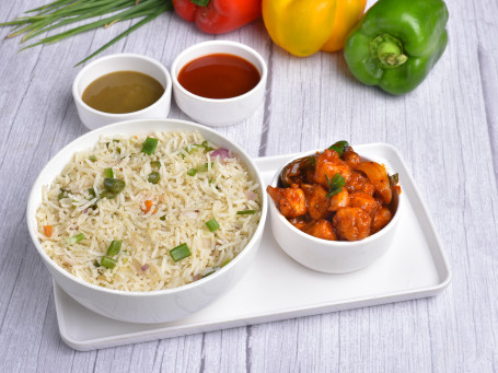 Veg Fried Rice -Chilly Panner Dry