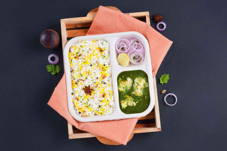 [Meno Di 600 Calorie] Lunchbox Con Riso E Pollo Palak