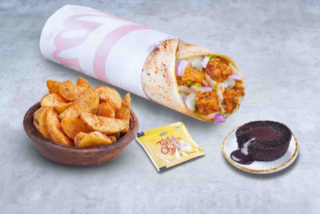 [Chef Recommended] (Serves 1) Super Saver Chicken Bhuna Wrap Meal Dessert
