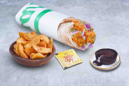 [Chef Recommended] (Serves 1) Super Saver Cheese Melt Paneer Wrap Meal Dessert