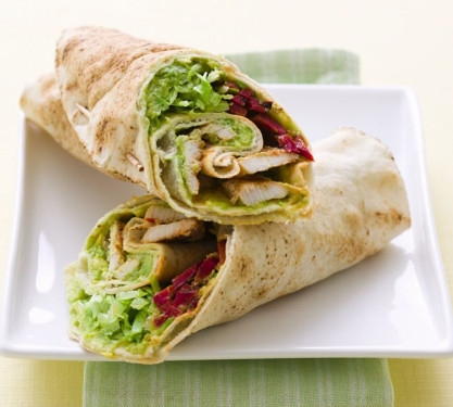 Beetroot Whole Wheat Shawarma Chicken Wrap