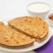 Gobhi Paratha With Curd And Pickle
