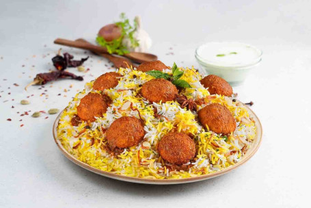 Lucknowi Dahi Kebab Biryani