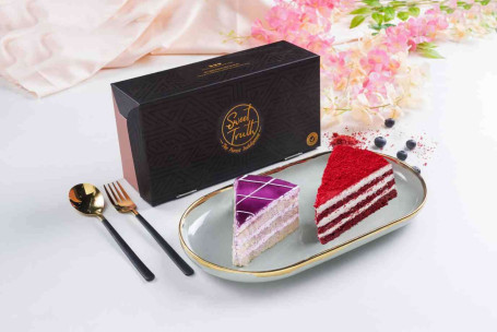 Blueberry Pastry Red Velvet Pastry Combo (Box Of 2)